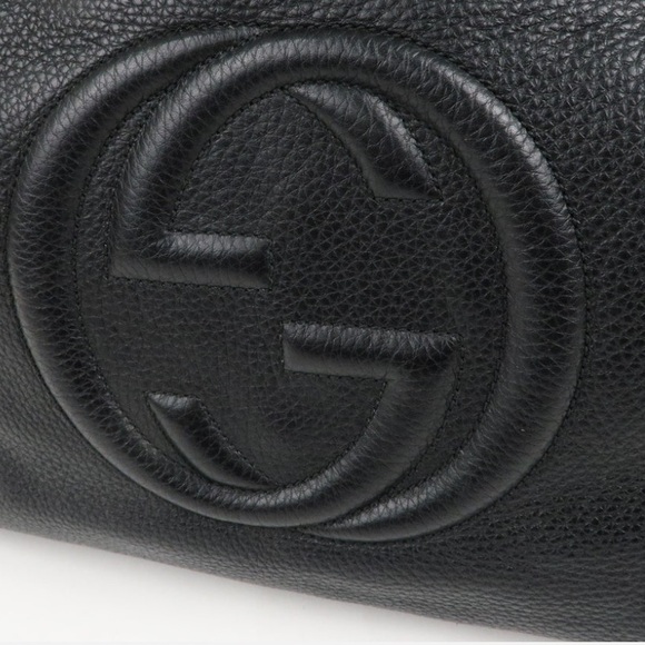 GUC - Gucci Soho Black Cellarius Pebbled Leather Soho Bag - Picture 8 of 16